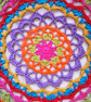 Large, bright crochet mandala doily table mat - Image 2