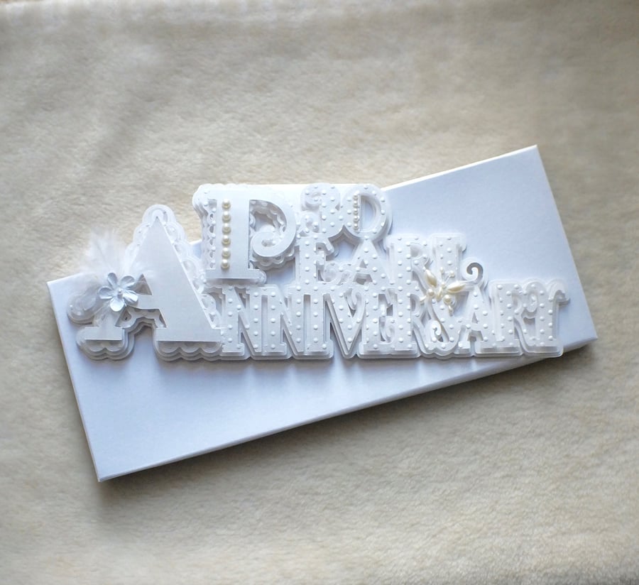 Luxury 30th Wedding Anniversary Handmade Word Card 
