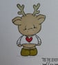 Pack of 3 Christmas Cards - Reindeer - Image 4