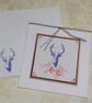 GREETINGS CARDS.( pack of 4) . Autumn, Winter, Christmas. Stag . Deer.  Nature. - Image 3