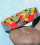 Designer Bangle - Abstract Pop Art Style in Rich Colours - Handmade - Artisan - Image 1