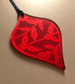 Red mirrored acrylic bauble decoration