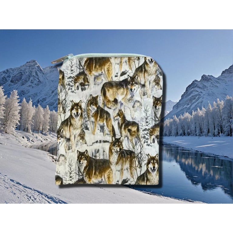 Cotton Wolves Purse or Card Holder 