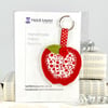 Apple textile keyring - felt fabric key ring, teachers thank you christmas gift