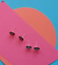 Mini colourful hexagon stud earrings - Image 8