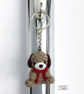 Keyring, Crocheted Brown Dog, handmade by Lily Lily Handmade - Image 2