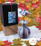 Cat in the Hat vase and Origami Flowers - Image 3
