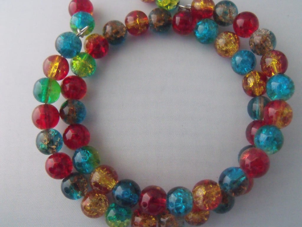 Multi Coloured Beaded Bracelet