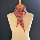 Long Pointy Scarf - Coral & Ranger