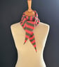 Long Pointy Scarf - Coral & Ranger