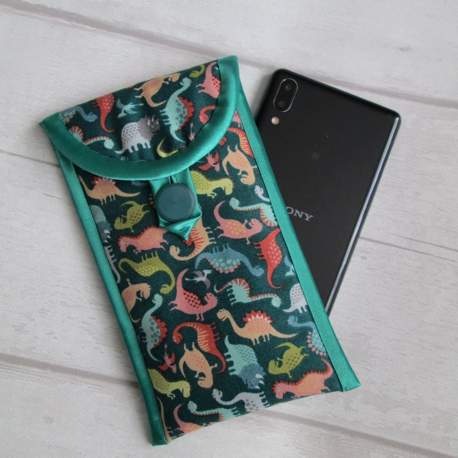 Dinosaur Glasses Case or Phone Case, Storage Pouch