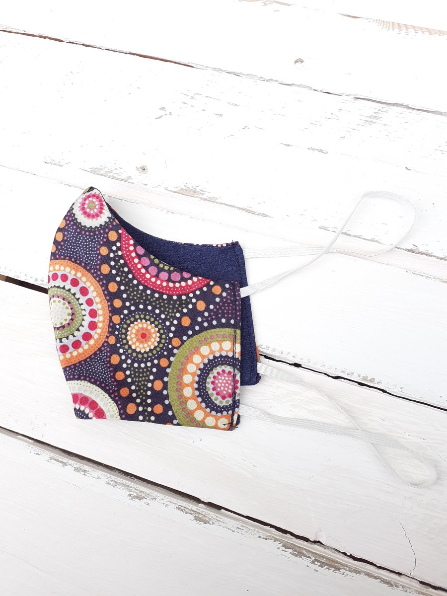 Handmade Reversible Face Mask  Adult size