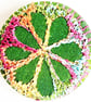 Buttons 1 inch button Hand Dyed Silks and Cottons Free Machine Embroidery Button