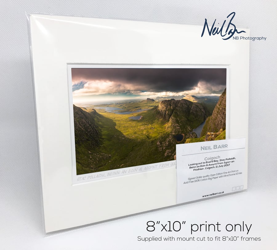 Assynt & Inverpolly from Sgurr an Fhidhleir - A5(10x8") Unframed Print