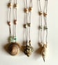 Statement shell necklace with beads - Image 8