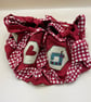 Unusual Craft Bag. Hexagons and Circles Design, Circular Handcrafted Work-bag - Image 5