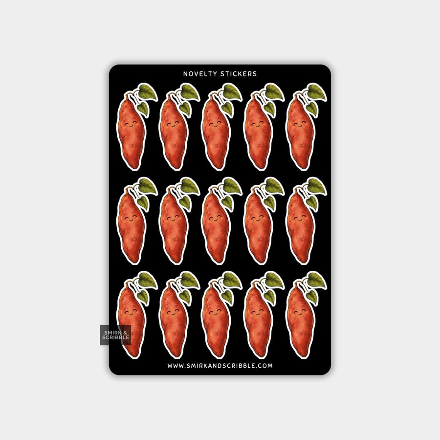 Funny Vinyl Sticker Sheet For Adults - Sweet Potato