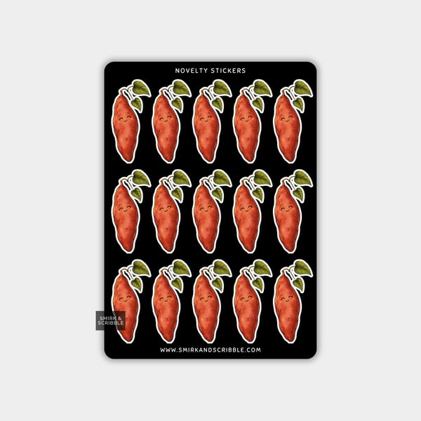 Funny Vinyl Sticker Sheet For Adults - Sweet Potato