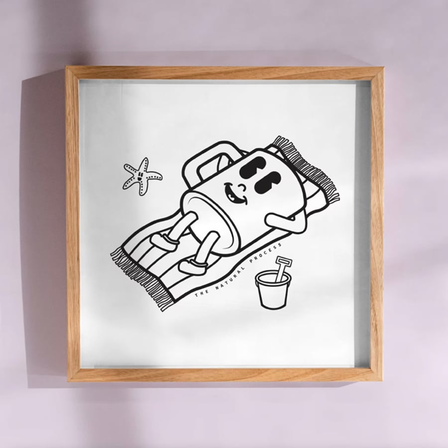 Coffee Roasting Art Illustration - The Natural Drying Process - Print At Home