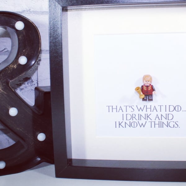 GAME OF THRONES - FRAMED CUSTOM TYRION LANNISTER FIGURE