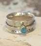 Silver Sea Glass Spinner Ring - Image 7