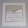 Handmade diamond wedding anniversary card, modern, designer