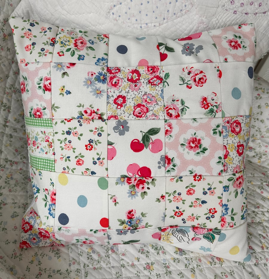   Patchwork Cushion In Cath Kidston Fabrics