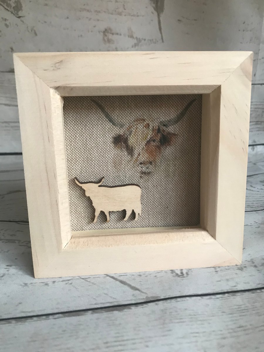 Highland Cow picture frames Folksy