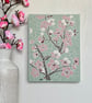 Mosaic Floral Art - Cherry Blossom Mosaic Wall Plaque in Pink and Pistachio  - Image 2