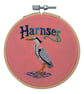 'Harnser' Hand Embroidered Heron Hoop Art – Norfolk-Inspired Textile Wall Art - Image 2