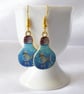 Lightbulb Angel Fish Earrings with gold plated ear wires