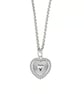 Sterling Silver Pendant Necklace Heart Rays Charm Necklace 