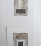 Beige Fleck Silver Grey & Natural Handstitched Geometric Small Art Pictures - Image 4