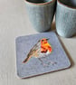 Coasters, Robin coaster, melamine coaster, new home gift, coffee and tea lovers - Image 2