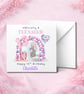 Personalised  Birthday Card, Cute Design, Custom Name, Son Daughter Kids Card