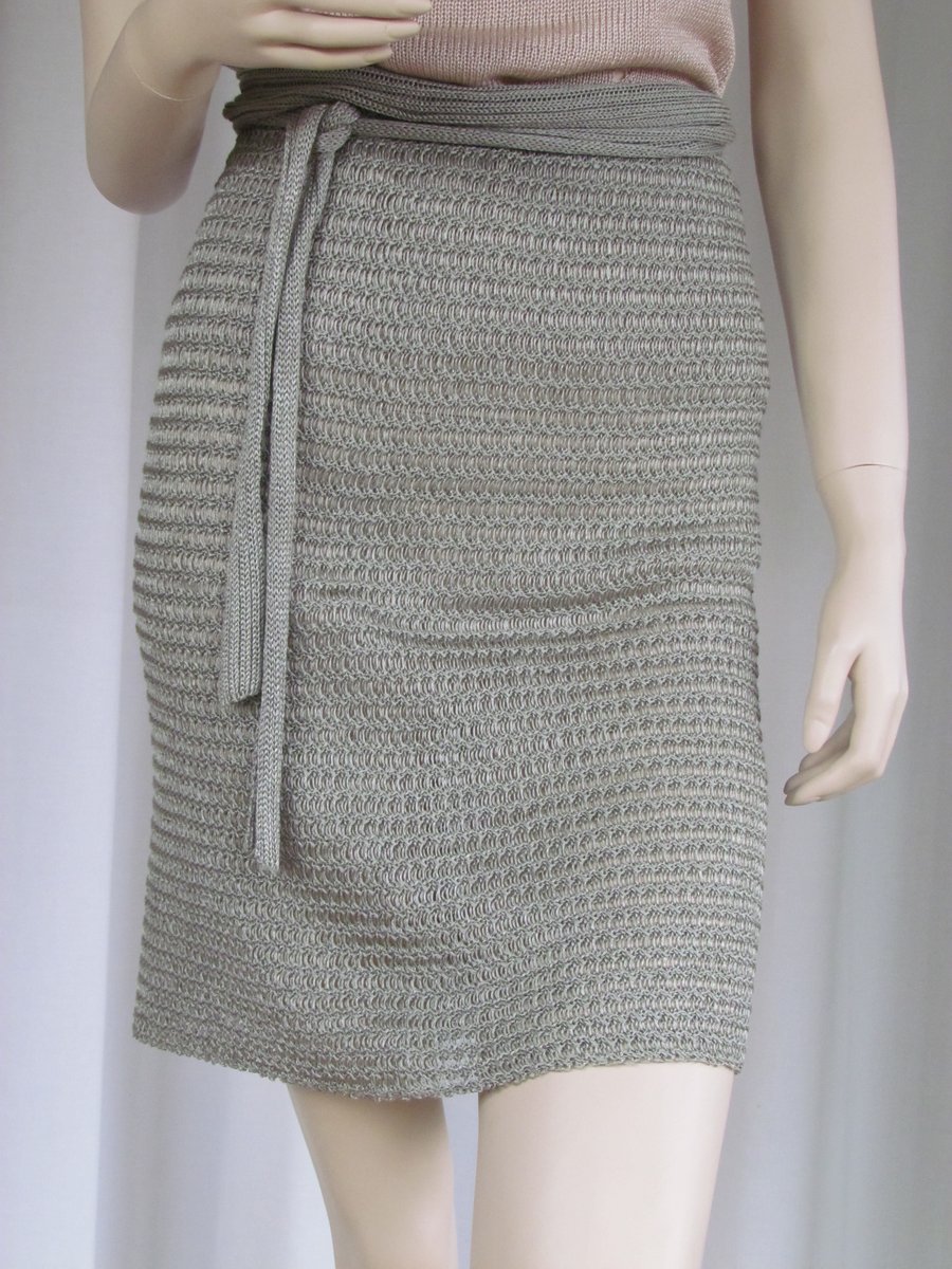Linen Knitted Lace Skirt