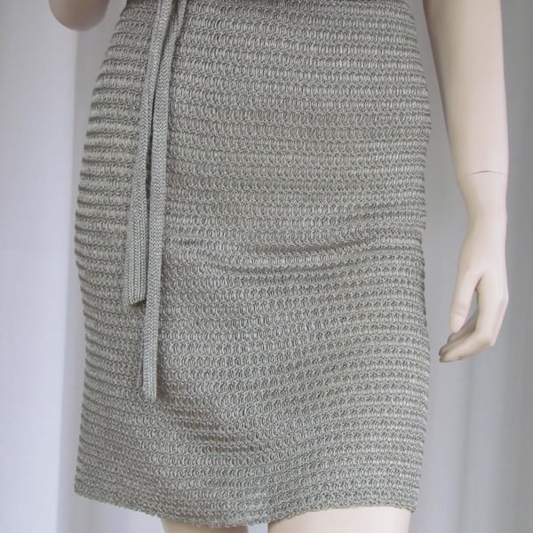 Linen Knitted Lace Skirt