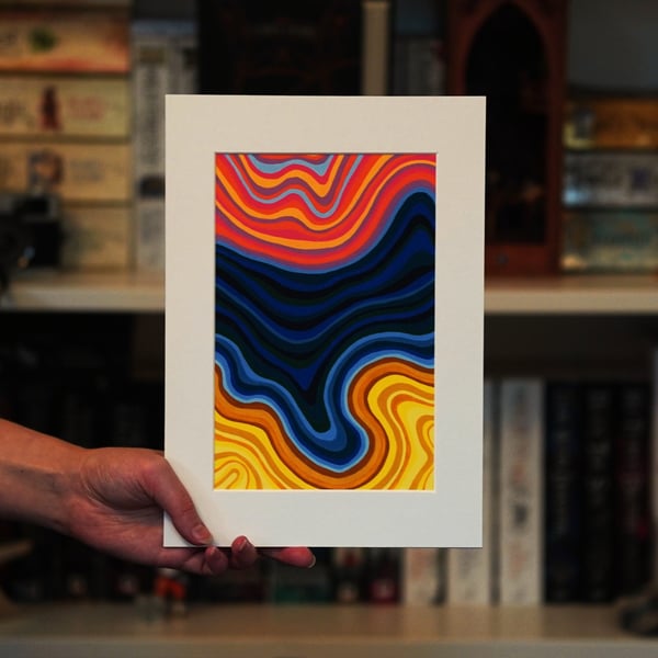 Beach Swirl Original Abstract Art Print