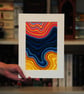 Beach Swirl Original Abstract Art Print