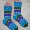 Hand knitted socks, MEDIUM, size 5-7