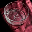 Etched Glass Dish- Girl Dinner