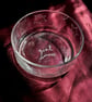Etched Glass Dish- Girl Dinner
