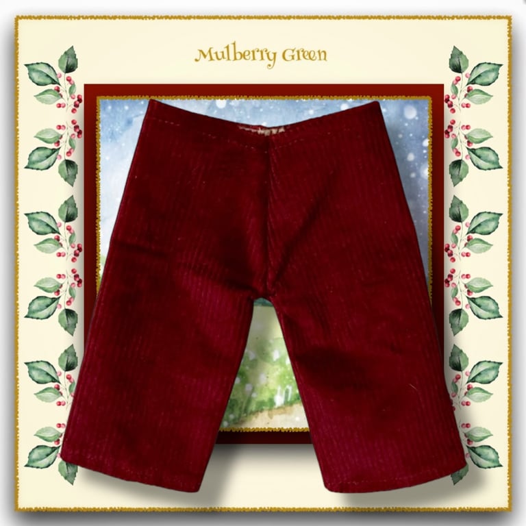 Burgundy Corduroy Trousers