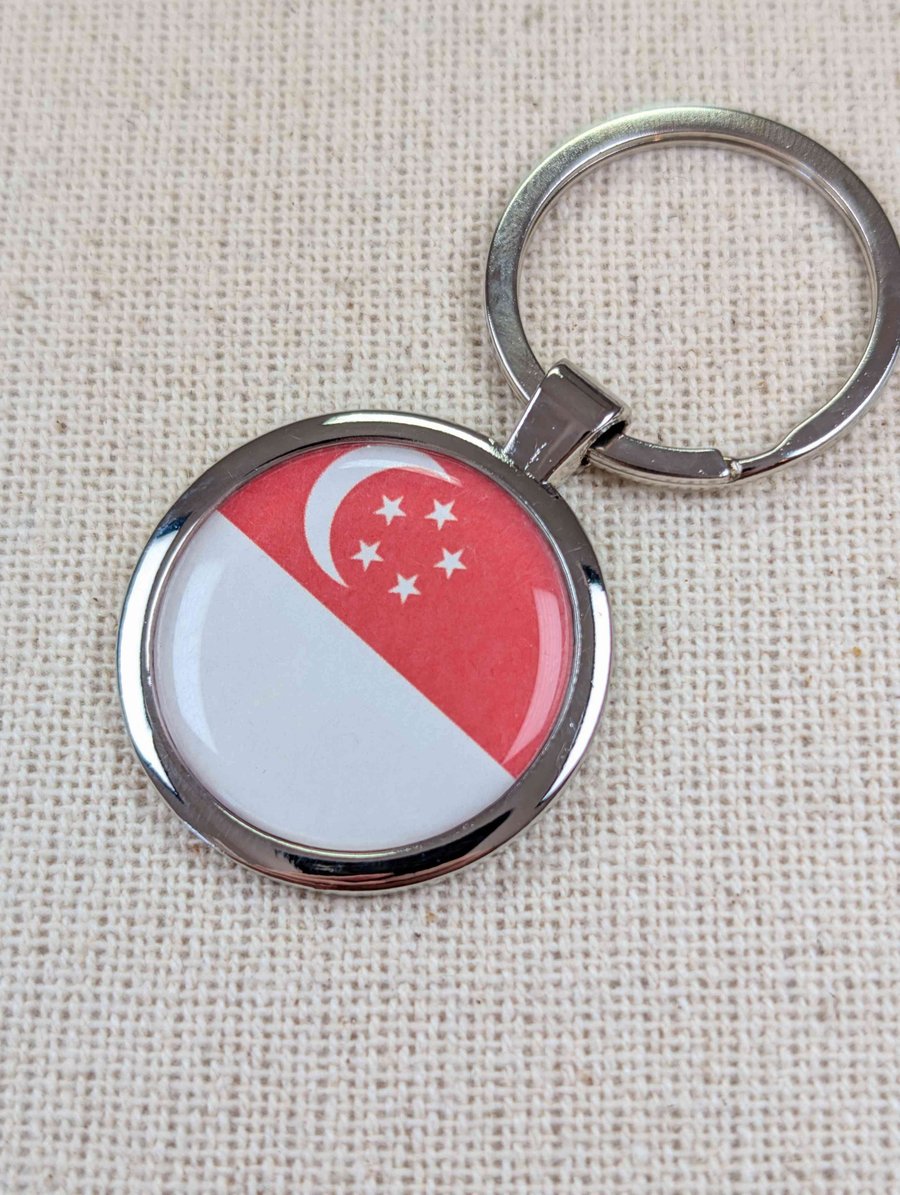 Singapore Flag Keyring