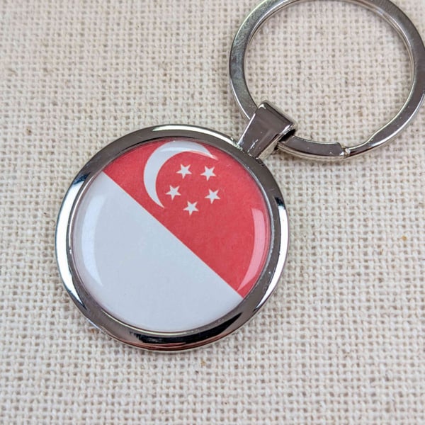 Singapore Flag Keyring