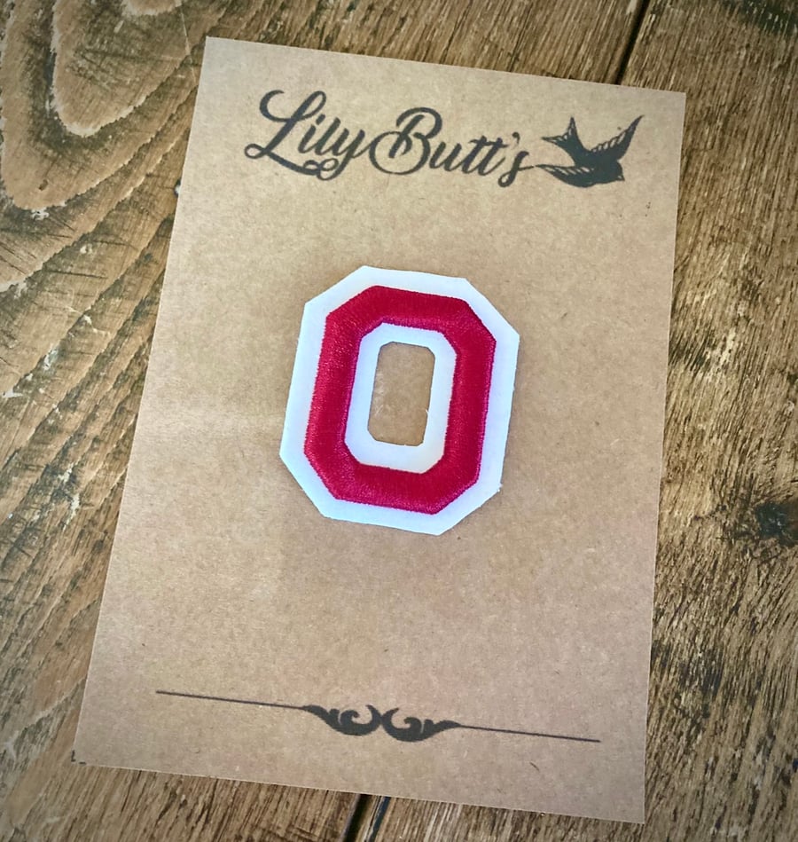 Embroidered Iron on Patch - Number 0