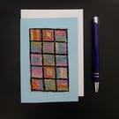 Individually Hand Crafted Embroidered Tapestry Blank Card