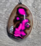 purple and black teardrop pendant - Image 1