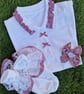 Sophia's Personalised Handmade 4-Piece School Sets -Burgundy & White