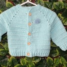 handmade crochet baby cardigan size  3 - 6 months